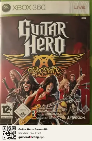 Guitar Hero: Aerosmith Xbox 360, PAL box front