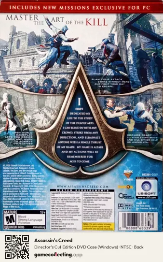 Assassin's Creed Computer, NTSC box back