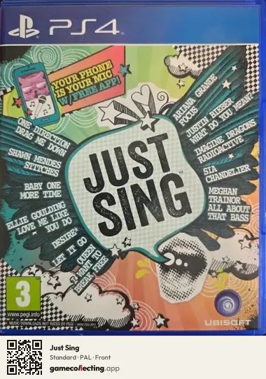 Just Sing PlayStation 4, PAL box front