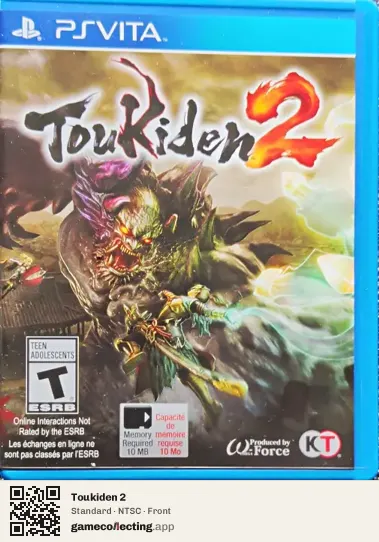 Toukiden 2 PlayStation Vita, NTSC box front