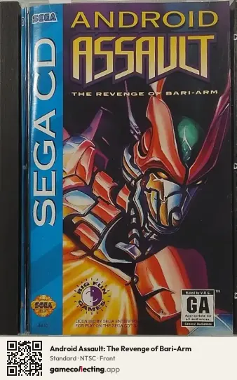 Android Assault: The Revenge of Bari-Arm Sega Mega-CD / Sega CD, NTSC box front