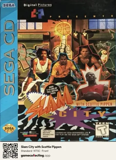 Slam City with Scottie Pippen Sega Mega-CD / Sega CD, NTSC box front