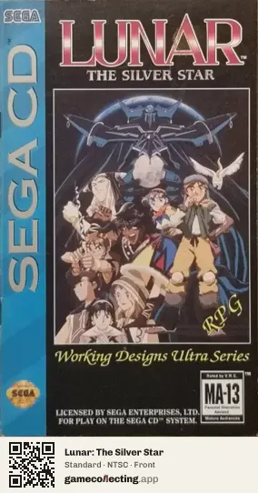 Lunar: The Silver Star Sega Mega-CD / Sega CD, NTSC box front