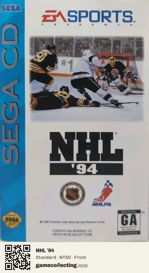 NHL '94 Sega Mega-CD / Sega CD, NTSC box front