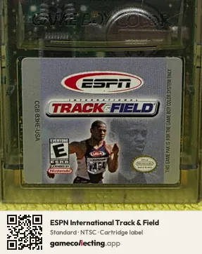 ESPN International Track & Field Game Boy Color, NTSC cartridge label