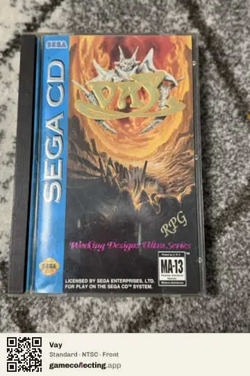 Vay Sega Mega-CD / Sega CD, NTSC box front