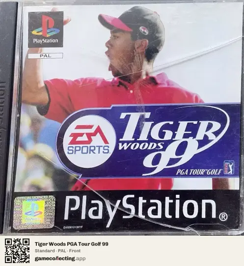 Tiger Woods PGA Tour Golf 99 PlayStation, PAL box front