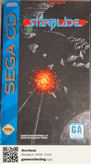 Starblade Sega Mega-CD / Sega CD, NTSC box front