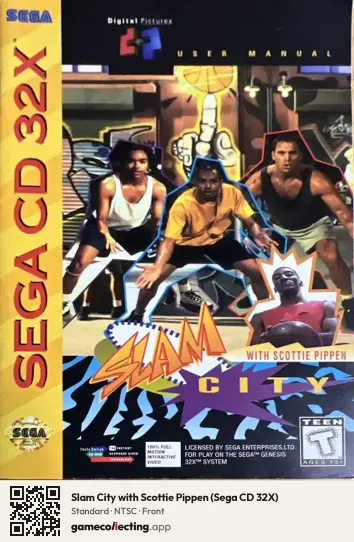 Slam City with Scottie Pippen (Sega CD 32X) Sega Mega-CD / Sega CD, NTSC box front