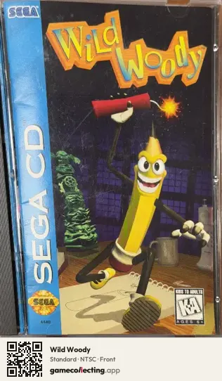 Wild Woody Sega Mega-CD / Sega CD, NTSC box front