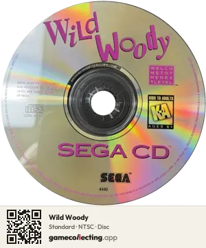 Wild Woody Sega Mega-CD / Sega CD, NTSC disc