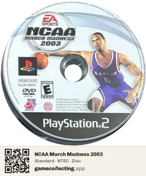 NCAA March Madness 2003 PlayStation 2, NTSC disc