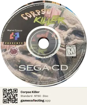 Corpse Killer Sega Mega-CD / Sega CD, NTSC disc