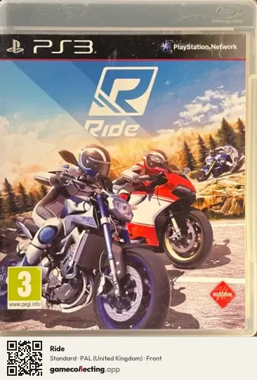 Ride PlayStation 3, United Kingdom box front