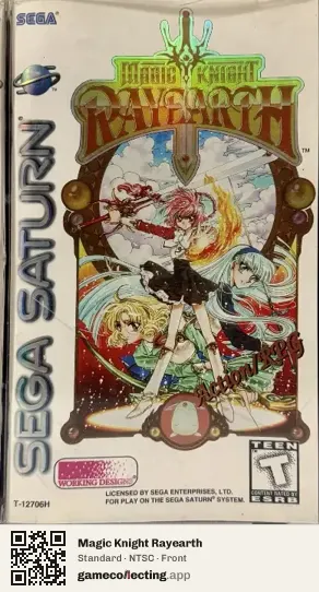 Magic Knight Rayearth Sega Saturn, NTSC box front