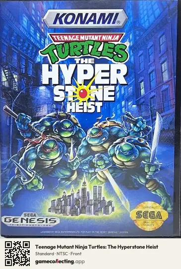 Teenage Mutant Ninja Turtles: The Hyperstone Heist Sega Mega Drive / Genesis, NTSC box front
