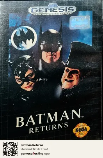 Batman Returns Sega Mega Drive / Genesis, NTSC box front