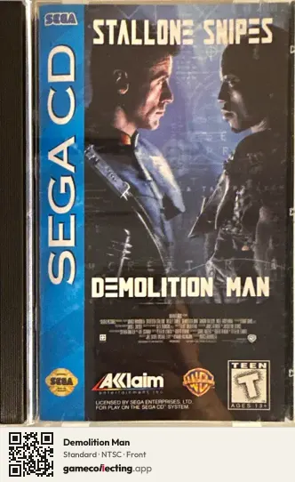 Demolition Man Sega Mega-CD / Sega CD, NTSC box front