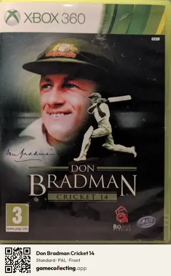 Don Bradman Cricket 14 Xbox 360, PAL box front
