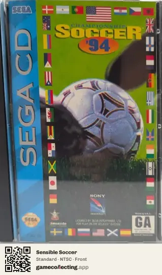 Sensible Soccer Sega Mega-CD / Sega CD, NTSC box front
