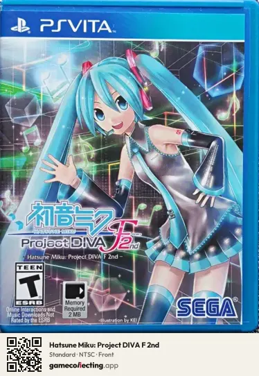 Hatsune Miku: Project DIVA F 2nd PlayStation Vita, NTSC box front