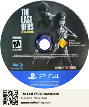 The Last of Us Remastered PlayStation 4, NTSC disc