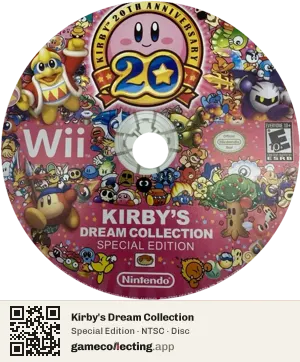 Kirby's Dream Collection Nintendo Wii, NTSC disc