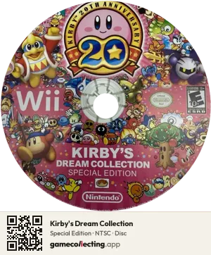 Kirby's Dream Collection Nintendo Wii, NTSC disc