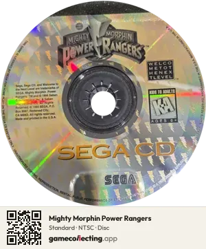 Mighty Morphin Power Rangers Sega Mega-CD / Sega CD, NTSC disc