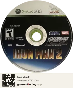 Iron Man 2 Xbox 360, NTSC disc