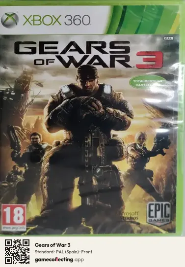 Gears of War 3 Xbox 360, Spain box front