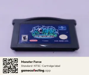 Monster Force Game Boy Advance, NTSC cartridge label