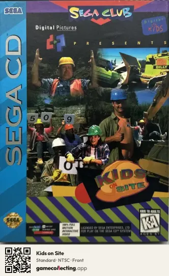 Kids on Site Sega Mega-CD / Sega CD, NTSC box front