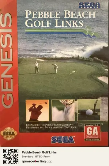 Pebble Beach Golf Links Sega Mega Drive / Genesis, NTSC box front