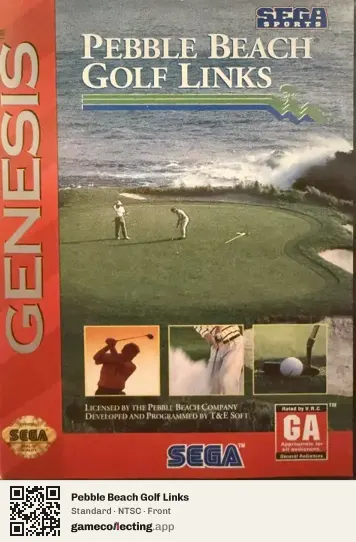 Pebble Beach Golf Links Sega Mega Drive / Genesis, NTSC box front