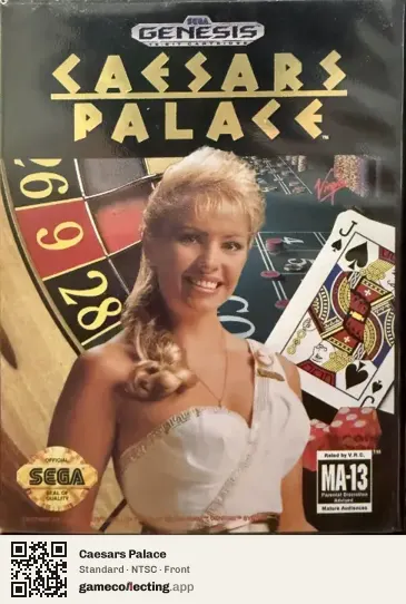 Caesars Palace Sega Mega Drive / Genesis, NTSC box front