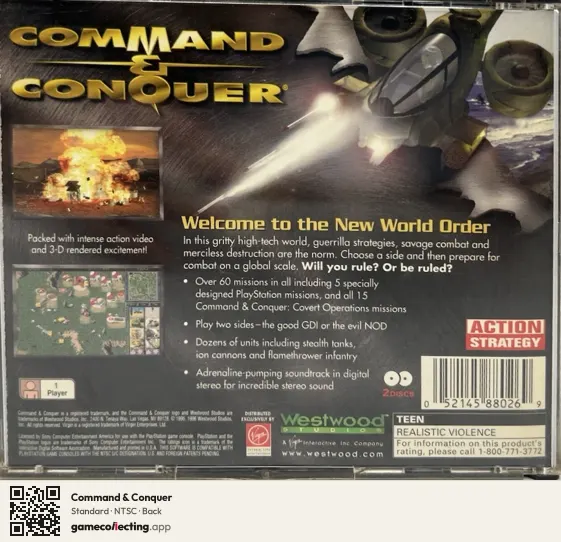 Command & Conquer PlayStation, NTSC box back