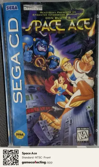 Space Ace Sega Mega-CD / Sega CD, NTSC box front