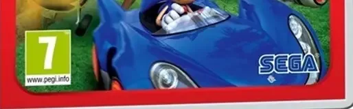 Sonic & Sega All-Stars Racing, the PEGI square on its front