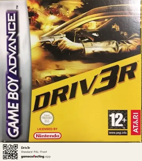 Driv3r Game Boy Advance, PAL box front
