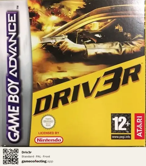 Driv3r Game Boy Advance, PAL box front