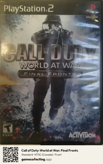 Call of Duty: World at War: Final Fronts PlayStation 2, Canada box front