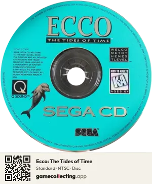 Ecco: The Tides of Time Sega Mega-CD / Sega CD, NTSC disc