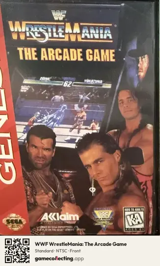 WWF WrestleMania: The Arcade Game Sega Mega Drive / Genesis, NTSC box front