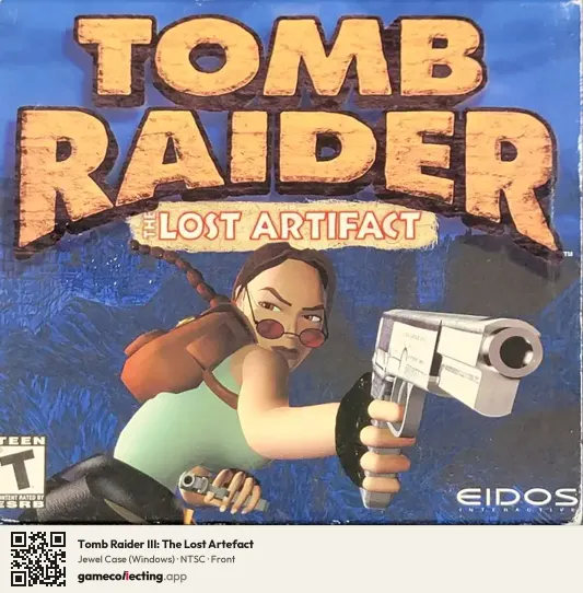 Tomb Raider III: The Lost Artefact Computer, NTSC box front