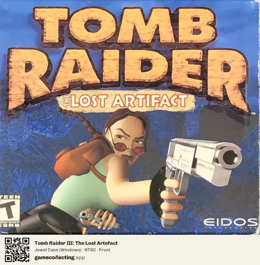 Tomb Raider III: The Lost Artefact Computer, NTSC box front