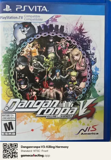 Danganronpa V3: Killing Harmony PlayStation Vita, NTSC box front