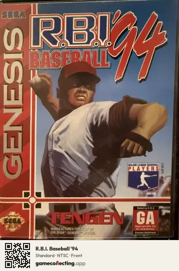 R.B.I. Baseball '94 Sega Mega Drive / Genesis, NTSC box front