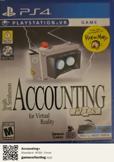 Accounting+ PlayStation 4, NTSC box front