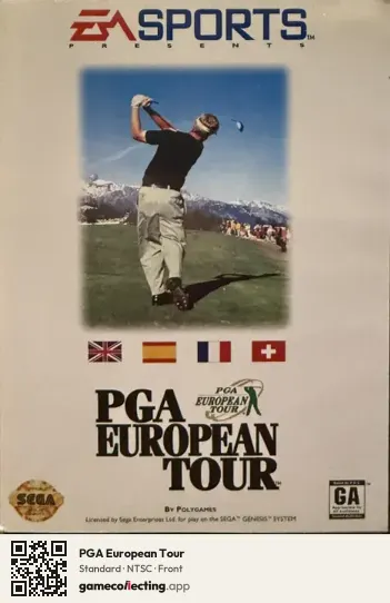 PGA European Tour Sega Mega Drive / Genesis, NTSC box front